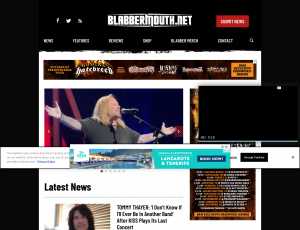 Latest blabbermouth.net screenshot