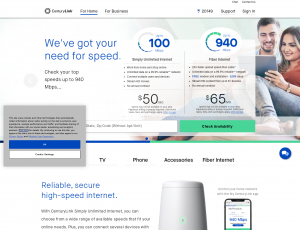 Latest centurylink.com screenshot