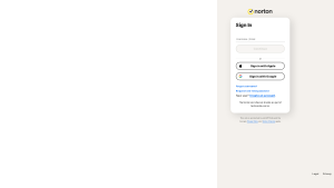 Latest login.norton.com screenshot