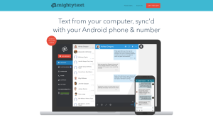 Latest mightytext.net screenshot