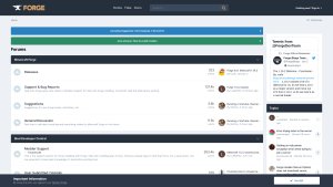 Latest minecraftforge.net screenshot