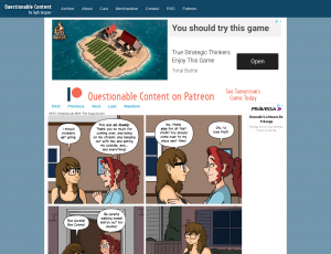 Latest questionablecontent.net screenshot