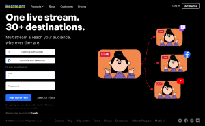 Latest restream.io screenshot