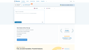 Latest reverso.net screenshot
