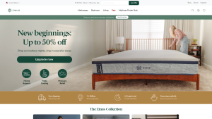 Latest zinus.com screenshot